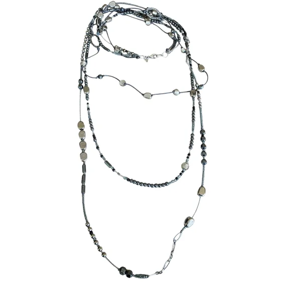 Silpada Sterling Silver Multistrand Hematite Seed Bead Dewdrops Necklace N2097 - Picture 14 of 15